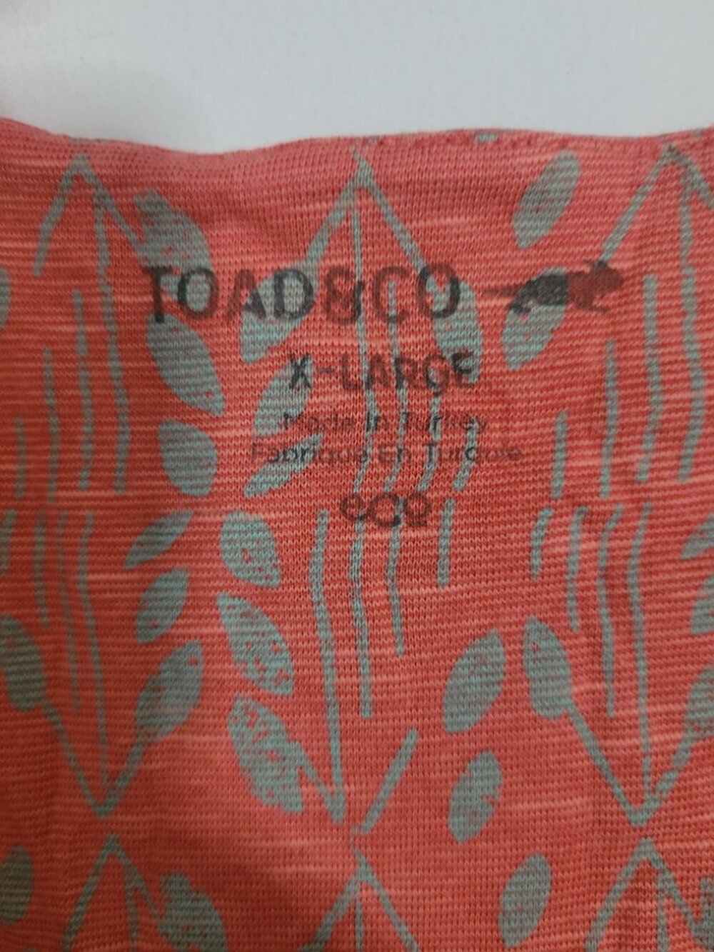 Toad & Co Orange Design X-Large Dress - Picture 3 of 4